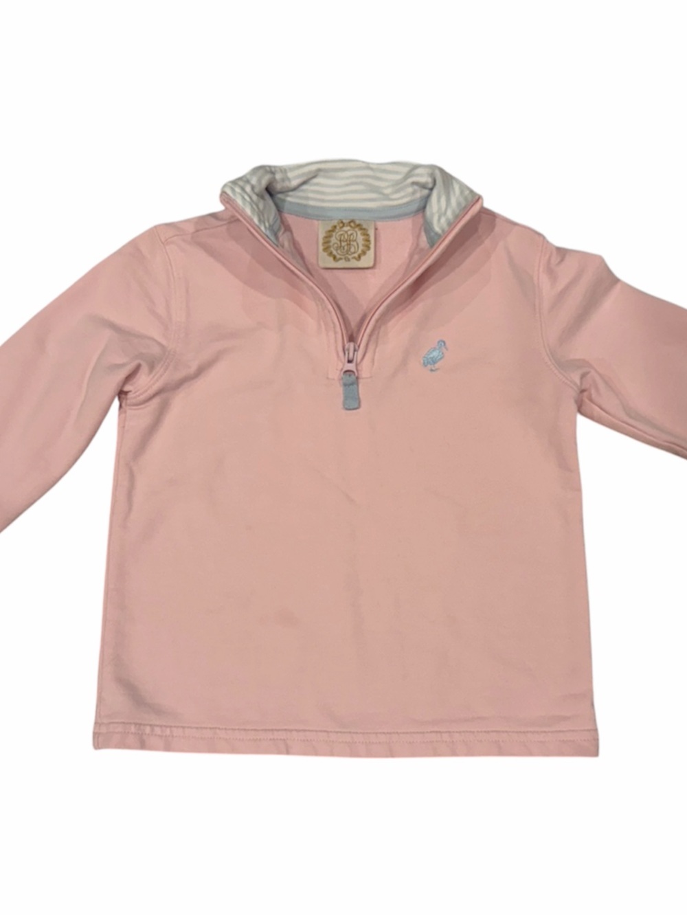 The Beaufort Bonnet Company Pink Pullover with Light Blue Trim